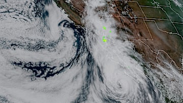 Hurricane Hilary moves closer to the Pacific Coast of Baja California Mexico and the Southwestern