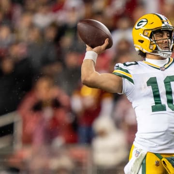 Green Bay Packers quarterback Jordan Love led the team to an NFC divisional-round playoff game against the San Francisco 49ers in 2024.