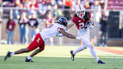Nov 16, 2024; Stanford, California, USA;  Stanford Cardinal wide receiver Tiger Bachmeier (24) turns the corner during the second quarter against the Louisville Cardinals at Stanford Stadium. Mandatory Credit: Bob Kupbens-Imagn Images