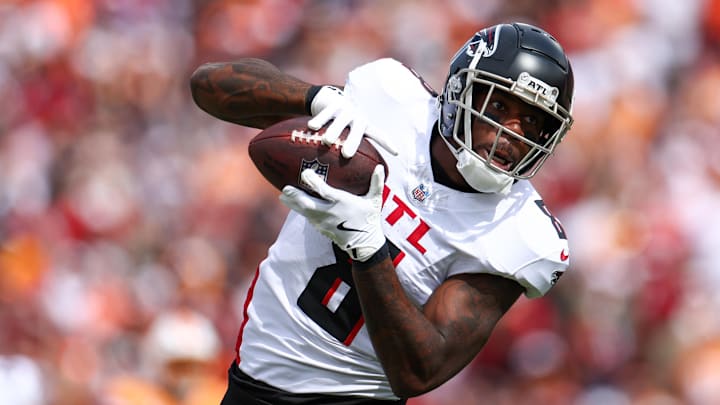 Atlanta Falcons tight end Kyle Pitts. Atlanta Falcons tight end Kyle Pitts.