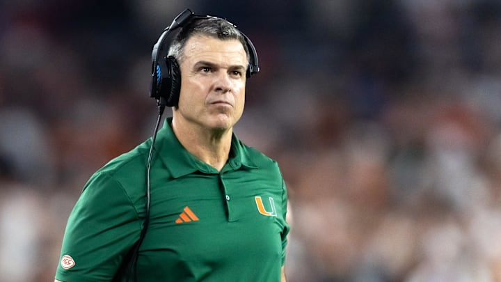 Miami Hurricanes head coach Mario Cristobal