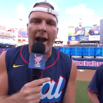 Pat McAfee and Ty Schmit introduced the Home Run Derby field Monday night in Atlanta