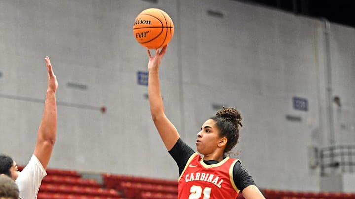 Cardinal Mooney Catholic state runner-up against Miami Country Day Friday evening, March 2, 2024, at the RP Funding Center in Lakeland, Florida. Miami Country Day took the Class 3A State Final State Championship winning 75-51. Cardinal Mooney Catholic state runner-up against Miami Country Day Friday evening, March 2, 2024, at the RP Funding Center in Lakeland, Florida. Miami Country Day took the Class 3A State Final State Championship winning 75-51.