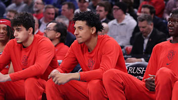 St. John's v DePaul; St. John's basketball forward RJ Luis sits against DePaul due to a groin injury