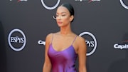Media personality Draya Michele arrives for the ESPYS with boyfriend and NBA star Jalen Green
