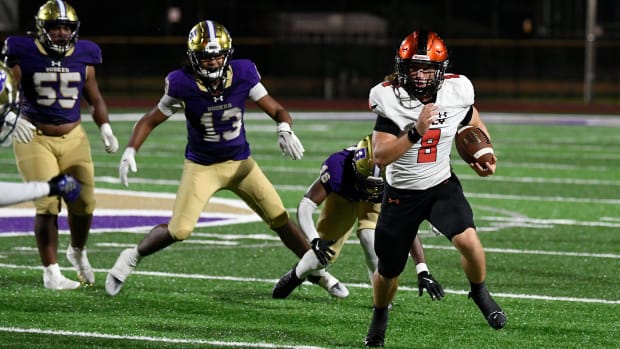 Lely quarterback Carter Quinn, shown in a Week 1 loss to Booker, threw for two touchdowns in a Week 2 win over Golden Gate.