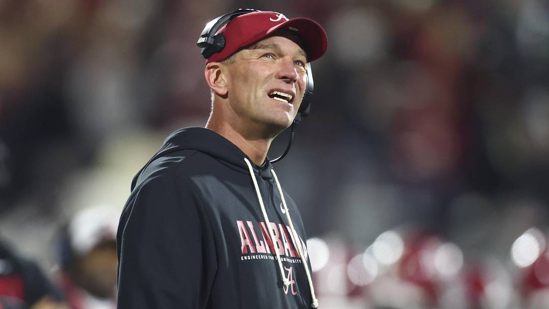 Alabama Crimson Tide head coach Kalen Deboer