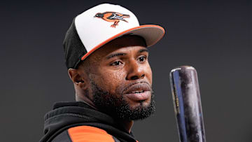 May 19, 2025; Milwaukee, Wisconsin, USA;  Baltimore Orioles center fielder Cedric Mullins (31) during batting practice prior to the game against the Milwaukee Brewers at American Family Field