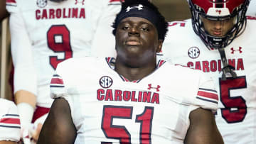 South Carolina football offensive lineman Tree Babalade