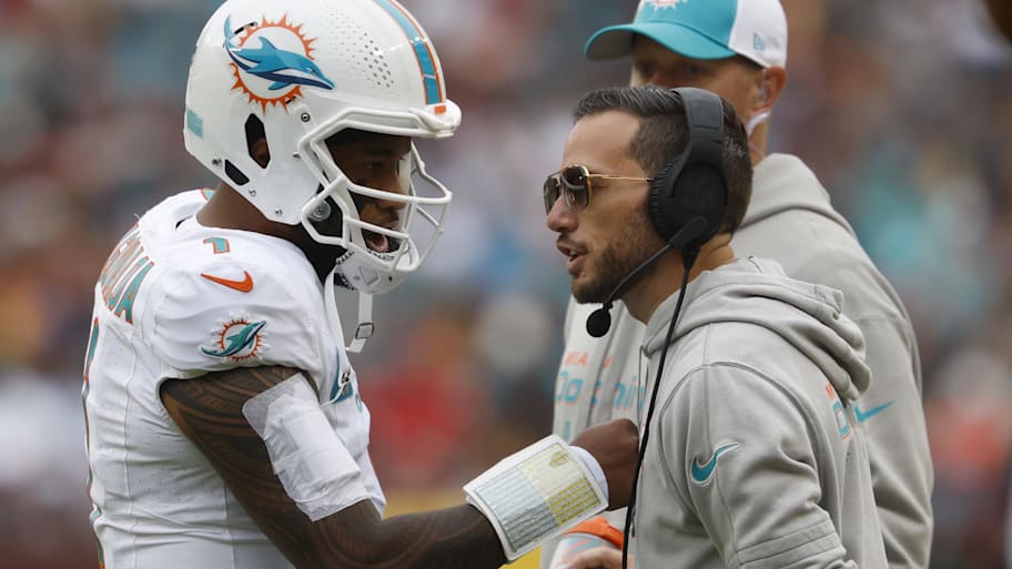 It's a crucial season for Dolphins quarterback Tua Tagovailoa and head coach Mike McDaniel. | Geoff Burke-Imagn Images