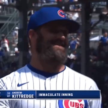 Andrew Kittredge tossed an immaculate inning for the Cubs