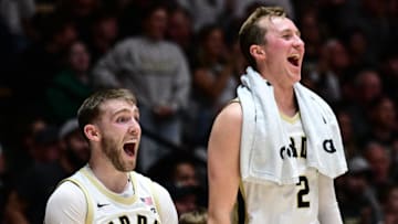 Purdue Boilermakers guard Braden Smith and Purdue Boilermakers guard Fletcher Loyer