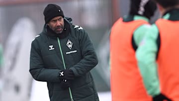 Daniel Thioune im Werder-Training