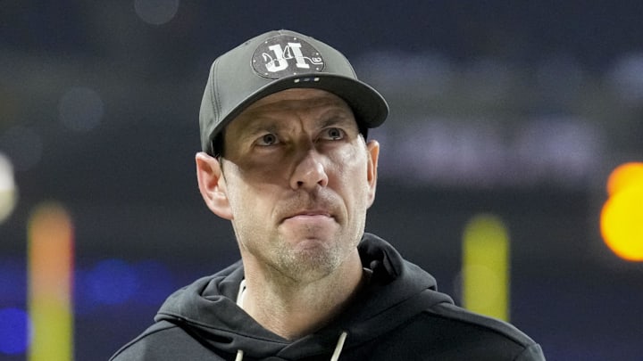 Indianapolis Colts head coach Shane Steichen walks off the field