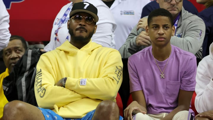 Anthony compartió con su hijo en la Liga de Verano de la NBA