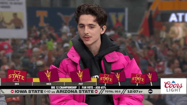 Timothé Chalamet was a guest picker on ESPN’s ‘College GameDay’ last year