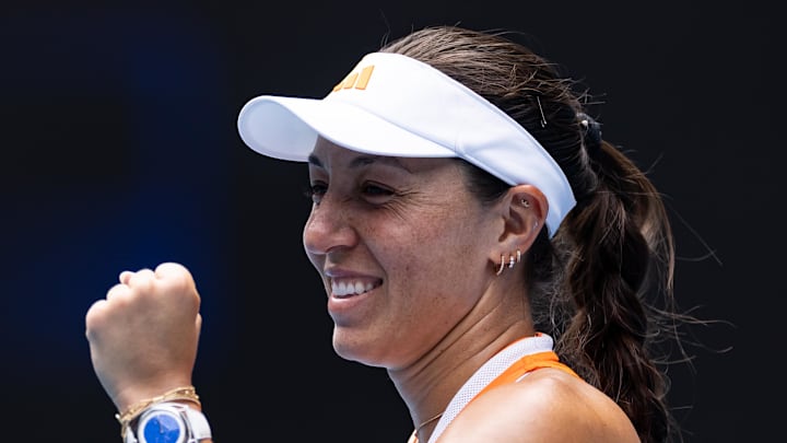 Jessica Pegula celebrates her victory