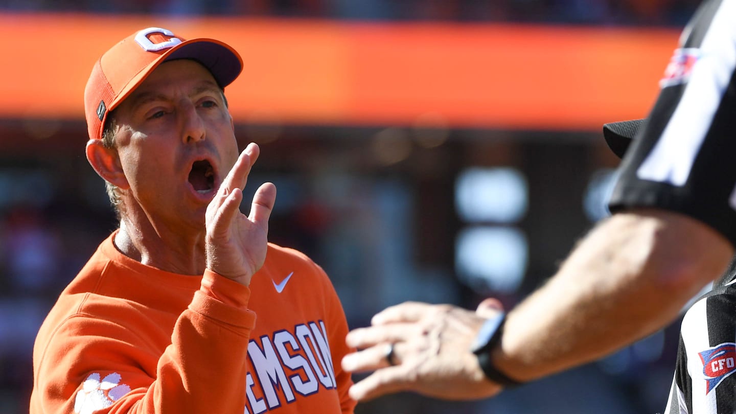 ACC Fines Clemson, Dabo Swinney for Trashing Referees After Loss to Duke