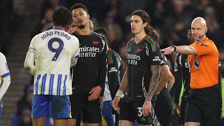Arsenal and Brighton shared the points after Joao Pedro (9) dispatched a second half penalty. Arsenal and Brighton shared the points after Joao Pedro (9) dispatched a second half penalty.