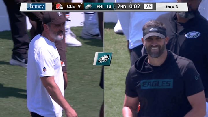 Kevin Stefanski and Nick Sirianni laughed at Sirianni's attempt to ice the kicker during their preseason game