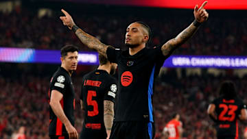 Raphinha a permis au Barça de s'imposer cette semaine contre Benfica (1-0). 