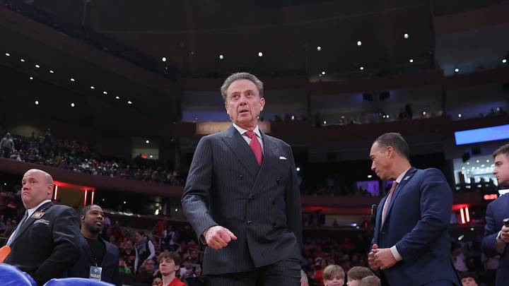 Mar 14, 2026; New York, NY, USA;  St. John's Red Storm head coach Rick Pitino takes the court   prior to the men's Big East Conference Tournament Championship against the Connecticut Huskies at Madison Square Garden.