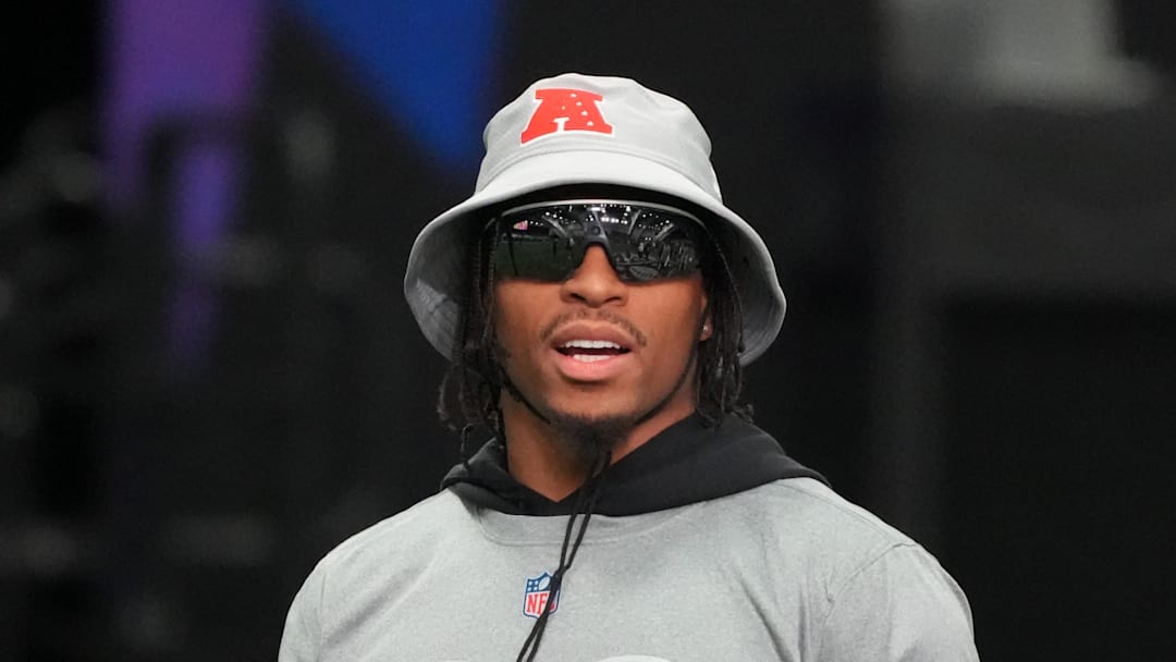  Indianapolis Colts running back Jonathan Taylor during AFC practice at the NFL Flag Fieldhouse