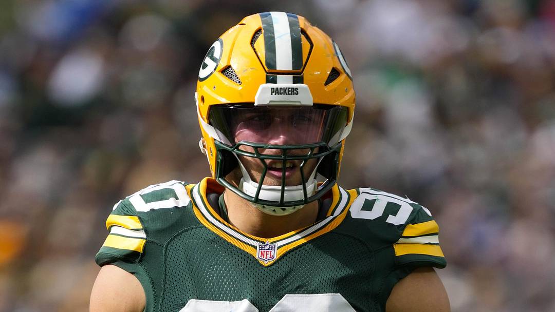 Green Bay Packers defensive lineman Lukas Van Ness Green Bay Packers defensive lineman Lukas Van Ness