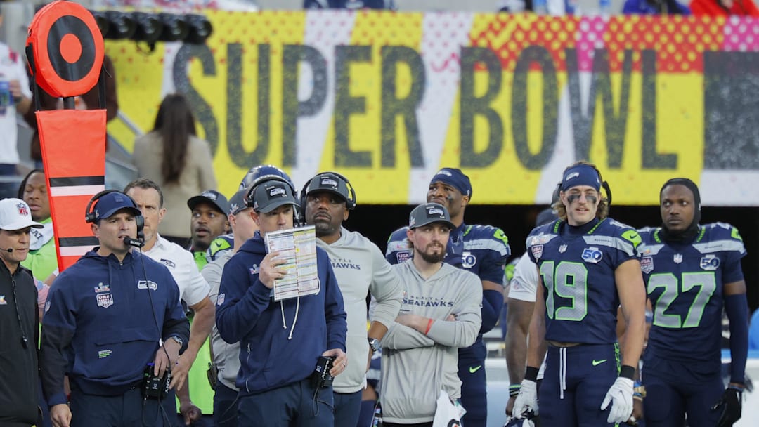 Feb 8, 2026; Santa Clara, CA, USA; Seattle Seahawks head coach Mike MacDonald on the sideline against the New England Patriots during Super Bowl LX Feb 8, 2026; Santa Clara, CA, USA; Seattle Seahawks head coach Mike MacDonald on the sideline against the New England Patriots during Super Bowl LX