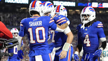  Buffalo Bills wide receiver Khalil Shakir and quarterback Josh Allen.