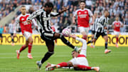 Newcastle appealed for a penalty late against Arsenal.