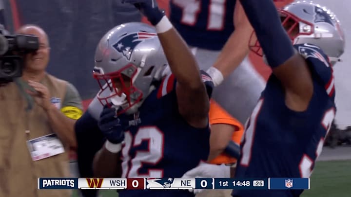 TreVeyon Henderson is off to a hot start in his first preseason game TreVeyon Henderson is off to a hot start in his first preseason game