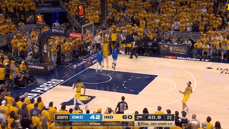 Siakam throws down a vicious dunk at Gainbridge Fieldhouse | Screengrab via ESPN