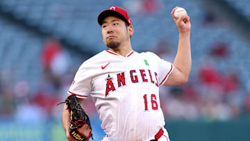 Miami Marlins v Los Angeles Angels
