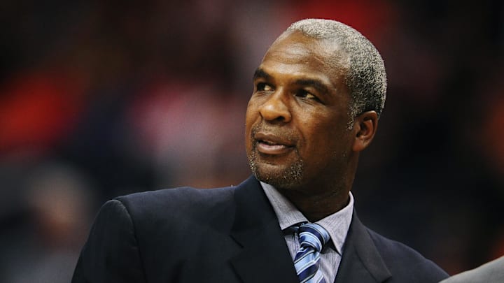 Jan. 26, 2011; Phoenix, AZ, USA; Charlotte Bobcats assistant coach Charles Oakley against the Phoenix Suns at the US Airways Center. The Bobcats defeated the Suns 114-107. Mandatory Credit: Mark J. Rebilas-Imagn Images