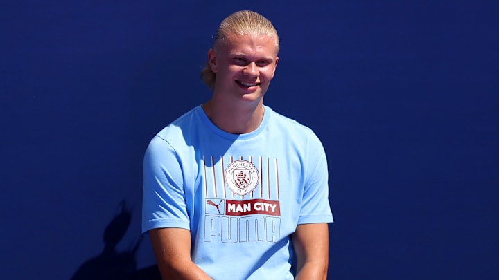 Haaland was officially unveiled as a Man City player on Sunday