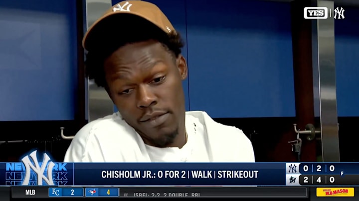 Jazz Chisholm Jr. was doubled off on an infield pop-up Saturday Jazz Chisholm Jr. was doubled off on an infield pop-up Saturday