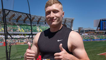 Mykolas Alekna celebrates his Pre Classic victory