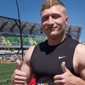 Mykolas Alekna celebrates his Pre Classic victory