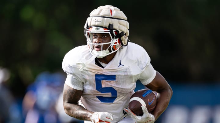 Florida Gators running back Treyaun Webb stepping up with the absence of Montrell Johnson Jr.