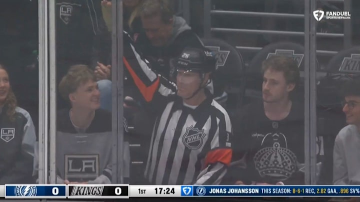 Will Ferrell played referee at the Kings-Lightning game