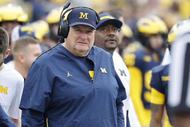 Michigan Wolverines assistant head coach Biff Poggi is 1-0 this season in Sherrone Moore's absence.