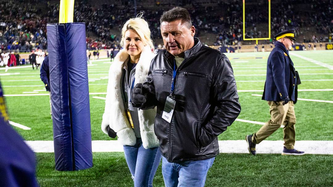 Ed Orgeron walks off the field after the Notre Dame vs. Stanford NCAA football game Saturday, Oct. 15, 2022 at Notre Dame Stadium in South Bend.

Notre Dame Vs Stanford Football