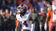 Nov 2, 2024; Champaign, Illinois, USA;  Minnesota Golden Gophers defensive back Kerry Brown (14) celebrates a stop against the Illinois Fighting Illini during the second half at Memorial Stadium. Mandatory Credit: Ron Johnson-Imagn Images