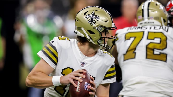 New Orleans Saints quarterback Trevor Siemian came in relief of Jameis Winston and helped get a win vs. Tom Brady and the Tampa Bay Buccaneers.