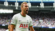Kane celebrates after scoring against Wolves