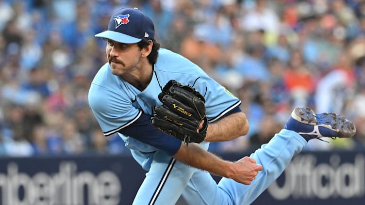 Sep 30, 2023; Toronto, Ontario, CAN;  Toronto Blue Jays relief pitcher Jordan Romano (68) delivers a