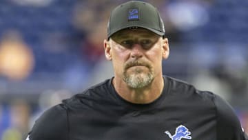 Oct 20, 2025; Detroit, Michigan, USA; Detroit Lions head coach Dan Campbell before the game against the Tampa Bay Buccaneers at Ford Field.