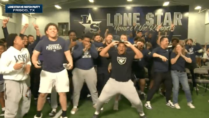 Ashton Jeanty's high school watch party was fired up