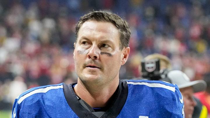 Indianapolis Colts quarterback Philip Rivers leaves the field